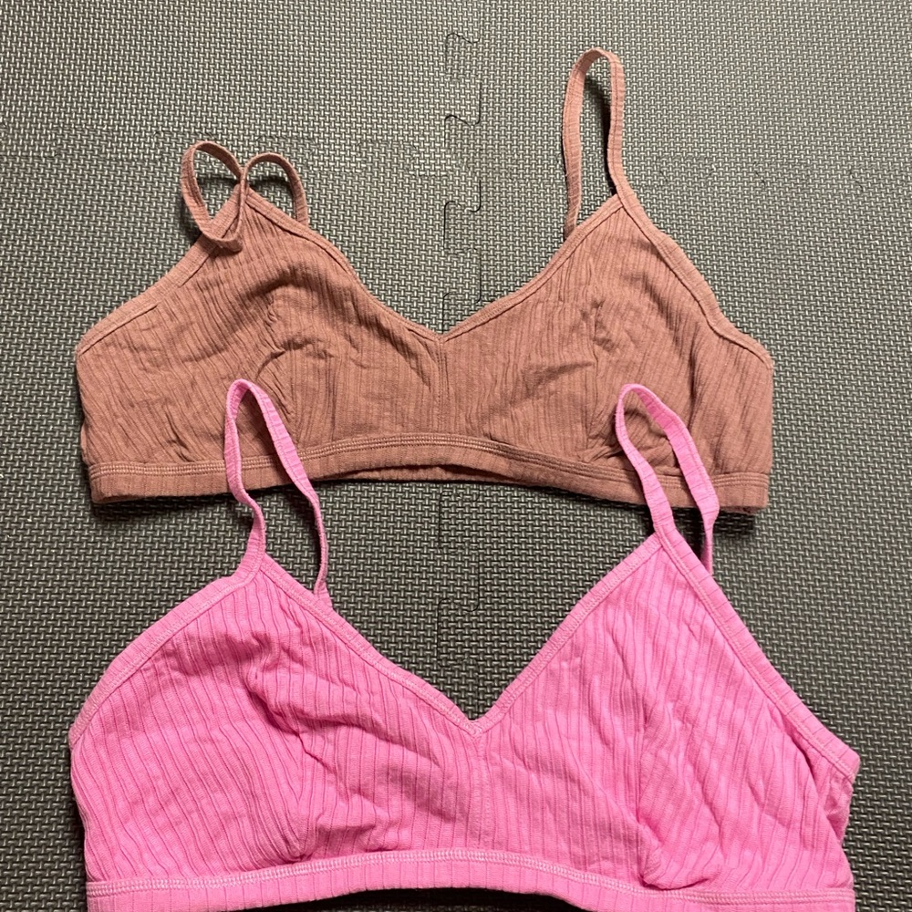 Colsie XL Ribbed Bralette Set